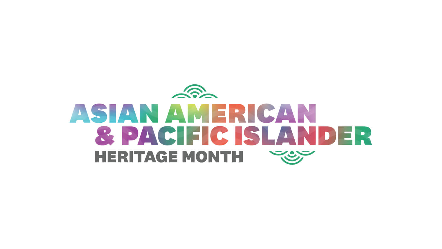 Logo lock-up for Asian American and Pacific Islander Heritage Month, celebrating cultural diversity and unity.