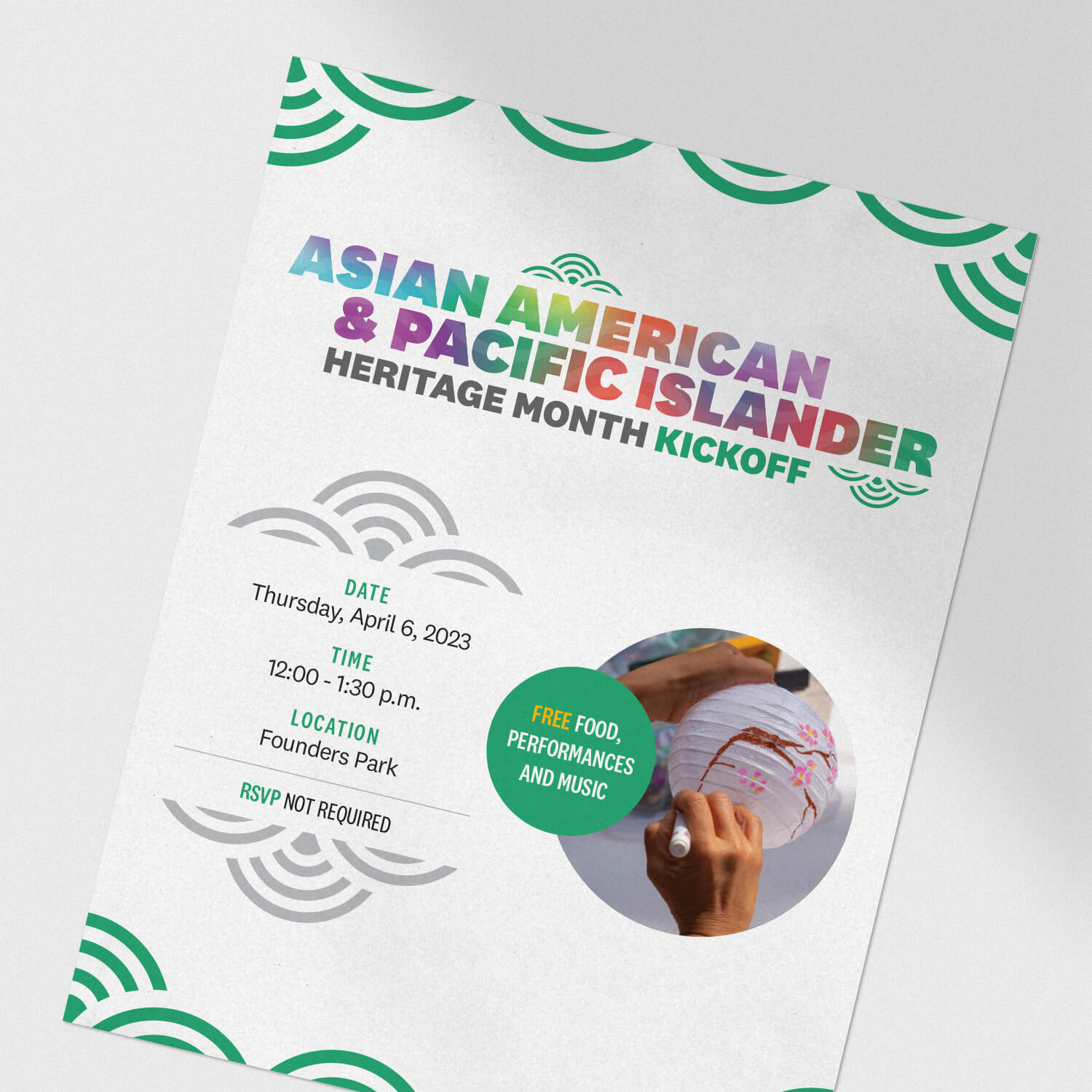 Print flyer for an AAPI event at the USC campus, showcasing cultural celebration and community engagement.