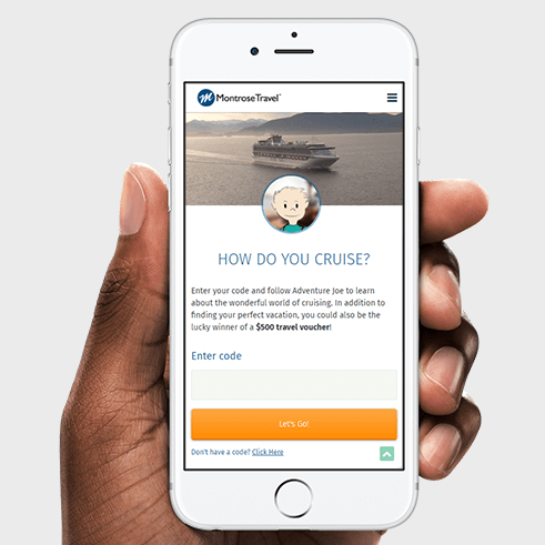Mobile view of the Ahoy! campaign landing page