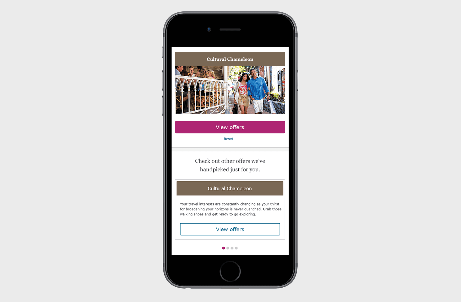 Mobile view of Wells Fargo What's your Travel Style campaign